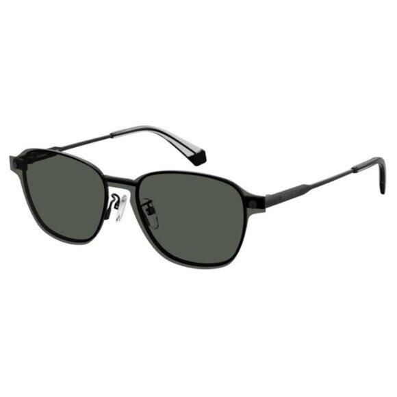 NWOT Polaroid gunmetal charcoal grey glasses with magnetic clip on lenses main image 9